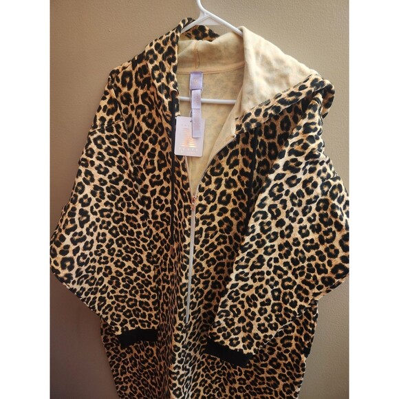 Savage X Fenty Forever Savage Hooded Jumpsuit Suga Beige Prowl Print Size 18/20 - Picture 4 of 10